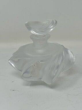 Lalique France c crystal Samoa frosted perfume bottle retired signed 1978 preown